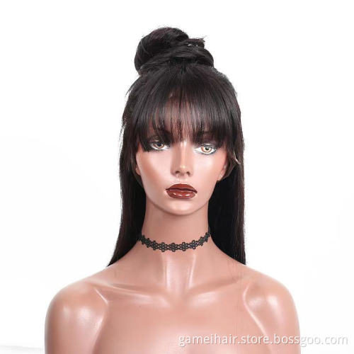 Invisible knots 360 transparent  100% human hair  lace front wigs for black women human hair